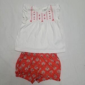 Shorts And Matching Top By Just One You (Carter's), Size 12M
